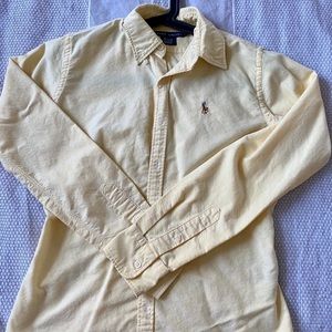 Ralph Lauren Polo Slim Fit Solid Yellow Oxford